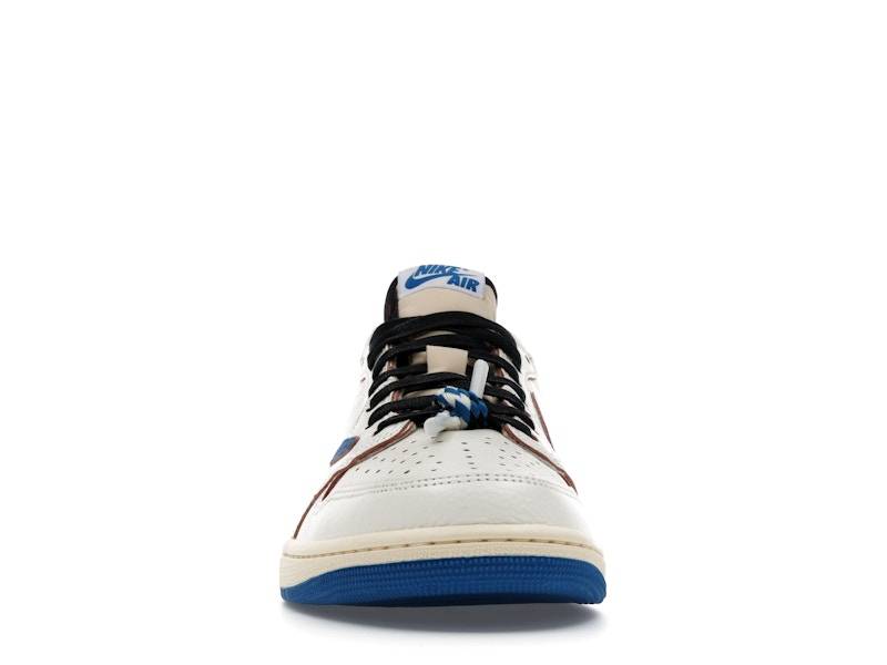 Jordan Air Jordan 1 Retro Low OG SP Fragment x Travis Scott - Sail / Military Blue —  — view 2