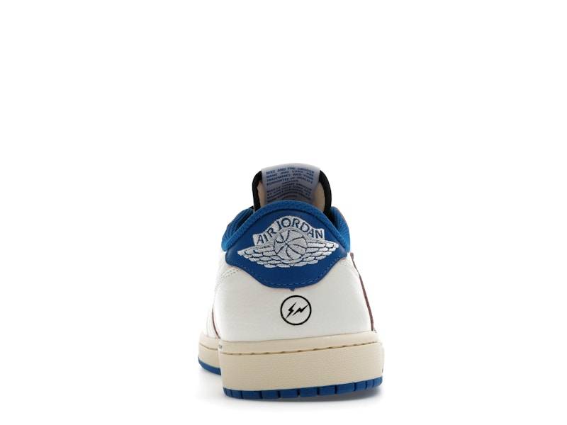 Jordan Air Jordan 1 Retro Low OG SP Fragment x Travis Scott - Sail / Military Blue —  — view 4