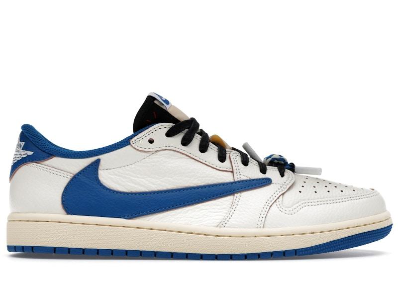 Jordan Air Jordan 1 Retro Low OG SP Fragment x Travis Scott - Sail / Military Blue